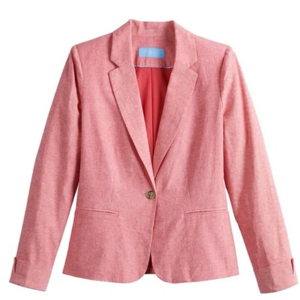 Draper James Rsvp Pink Blazer Structured Suit Jac… - image 3